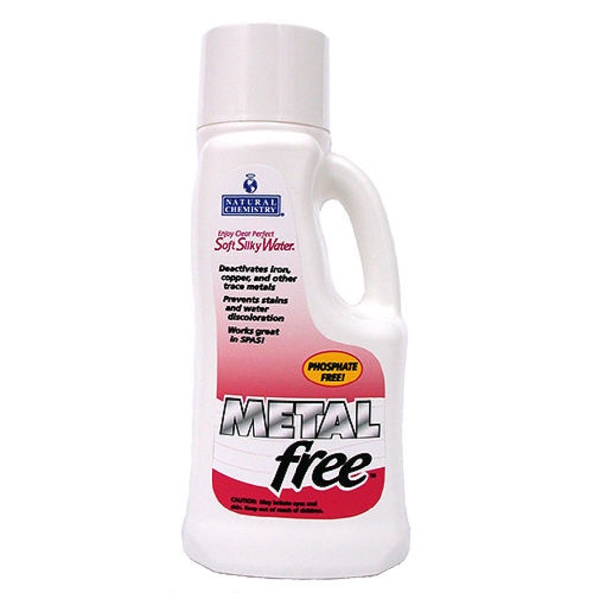 Natural Chemistry Metal Free, 1 Liter, Phosphate Free, Protects Against Calcium and Mineral Scale Buildup, Prevents Stain and Water Discoloration