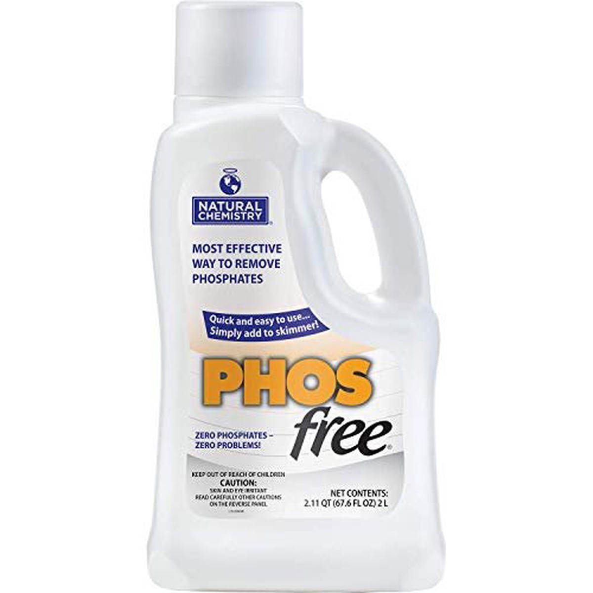 Natural Chemistry Phosfree, 2 L, Single, Phosphate Remover, Quick and Easy to Use, Improves Filter Performance, Reduces Pool Maintenance