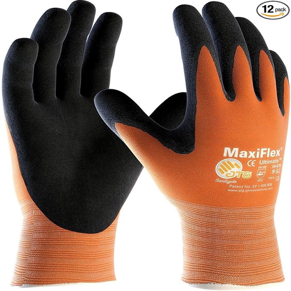 PIP 34-8014 Maxiflex Ultimate Nitrile Coated Micro-Foam Grip Nylon Glove 12 Pairs