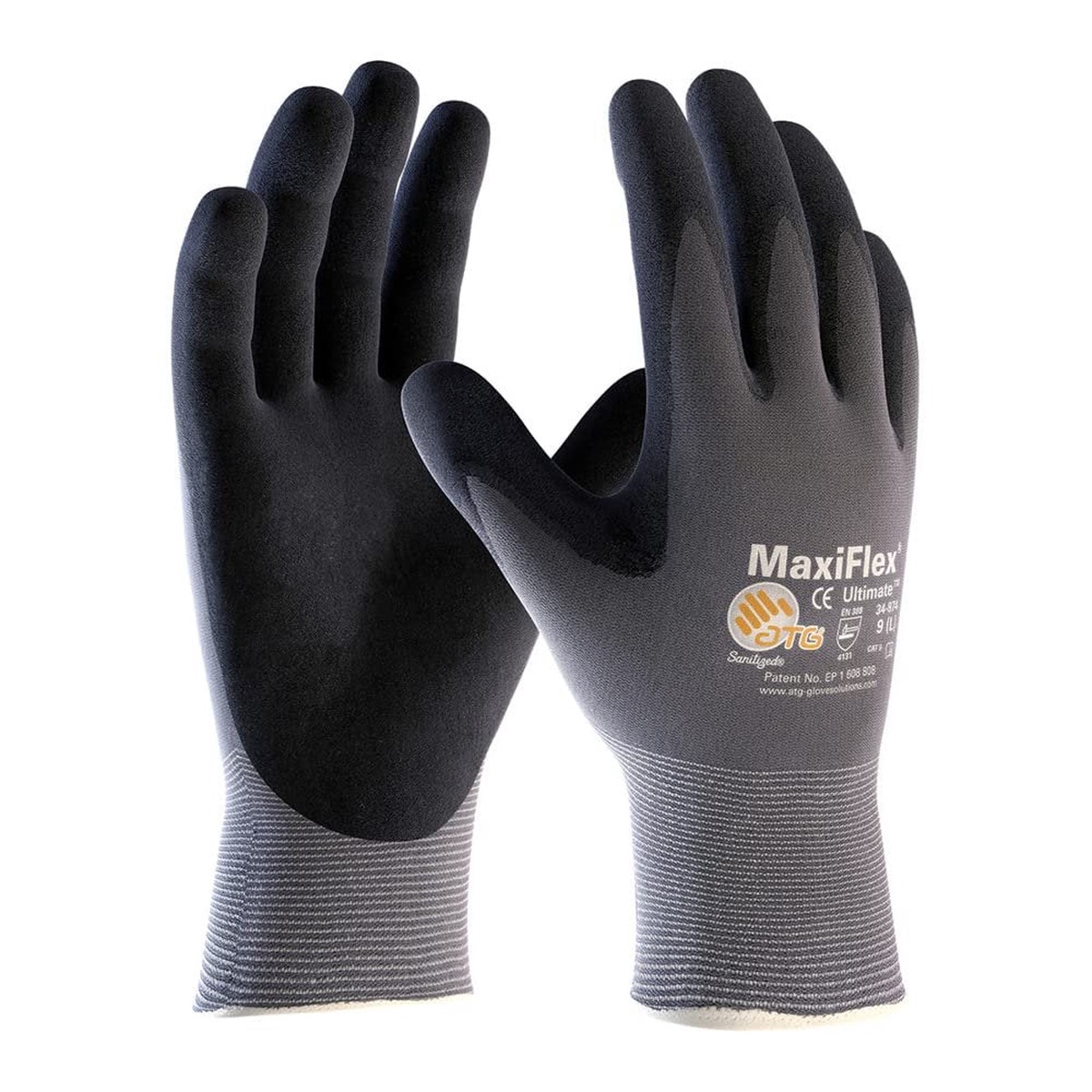 PIP 34-874/XXL MaxiFlex Ultimate Sea mLess Knit Nylon/Lycra Glove with Nitrile Coated MicroFoam Grip, XXL Size (Pack of 144)