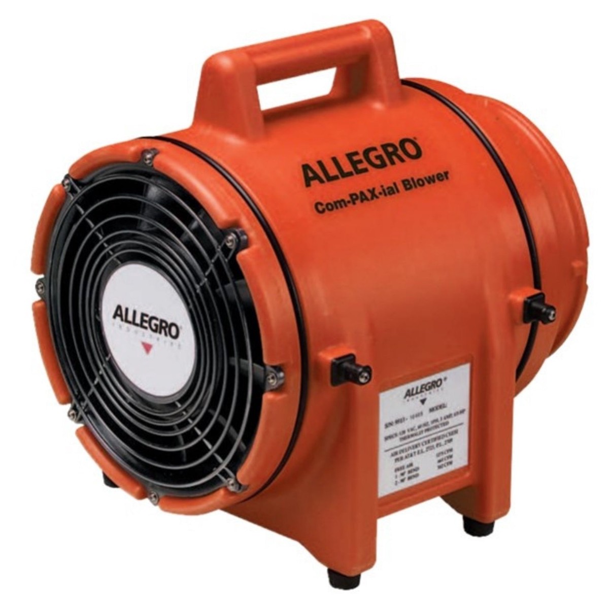 Plastic Com-Pax-Ial Blowers, 1/4 hp, 12 VDC, 15 ft. Cord w/Alligator Clips