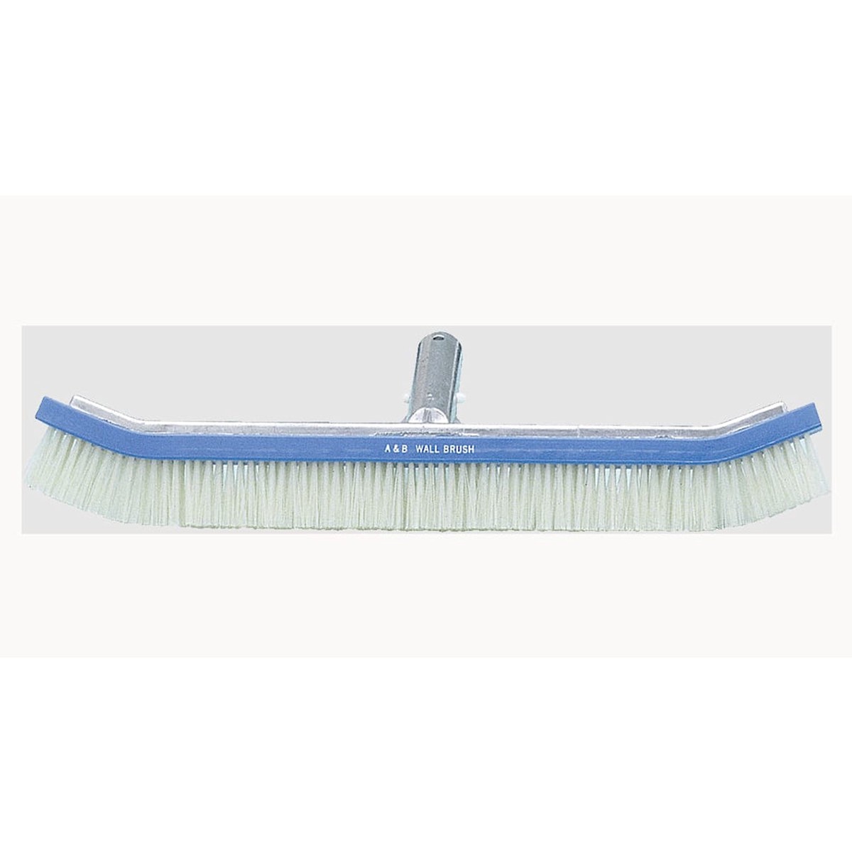 Pool Brush | A&B | 3010 | Curved Standard Wall Brush Head | 18 Inch White PVC Bristle