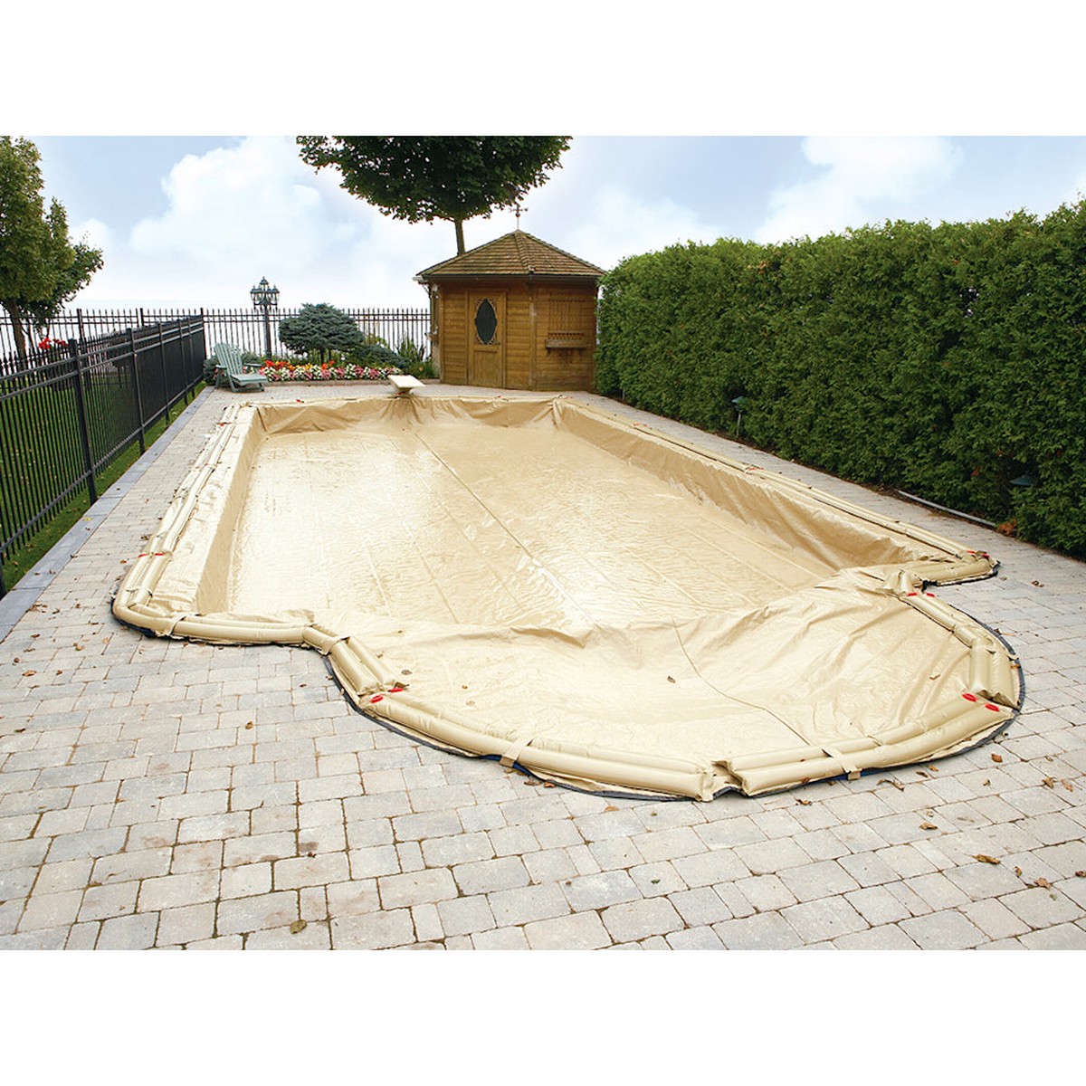 Pool Cover | HPI | Armor Kote 16x32 In Ground Winter Heavy-Duty | 16x32 | 5 Foot Overlap