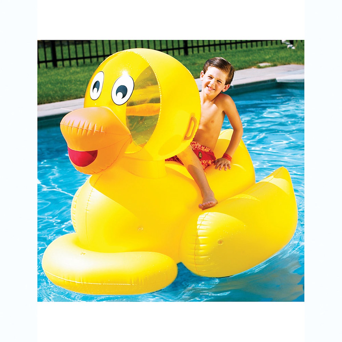 Pool Float | Swimline | 9062 | 60 Inch | Giant Ducky Inflatable Ride-On