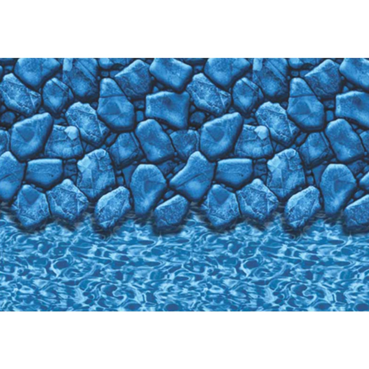 Pool Liner | GLI | 18x33 Oval Boulder RiverRock Overlap | 48-52 In Walls