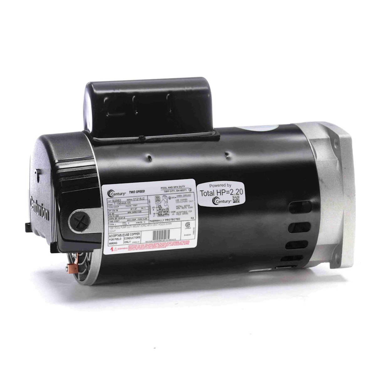 Pool Pump Motor Assembly | Century | B2983 | 1.5 HP, 2 Speed | 230V