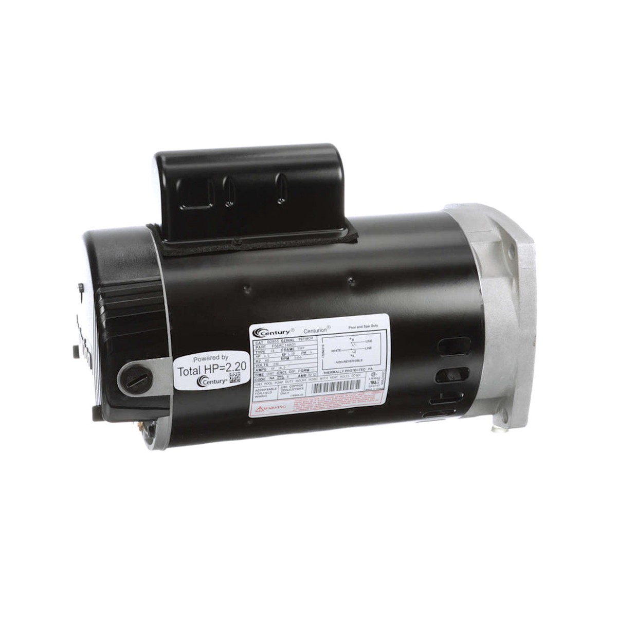 Pool Pump Motor | Century | 56Y Frame Cast Iron | 2 HP | 230V