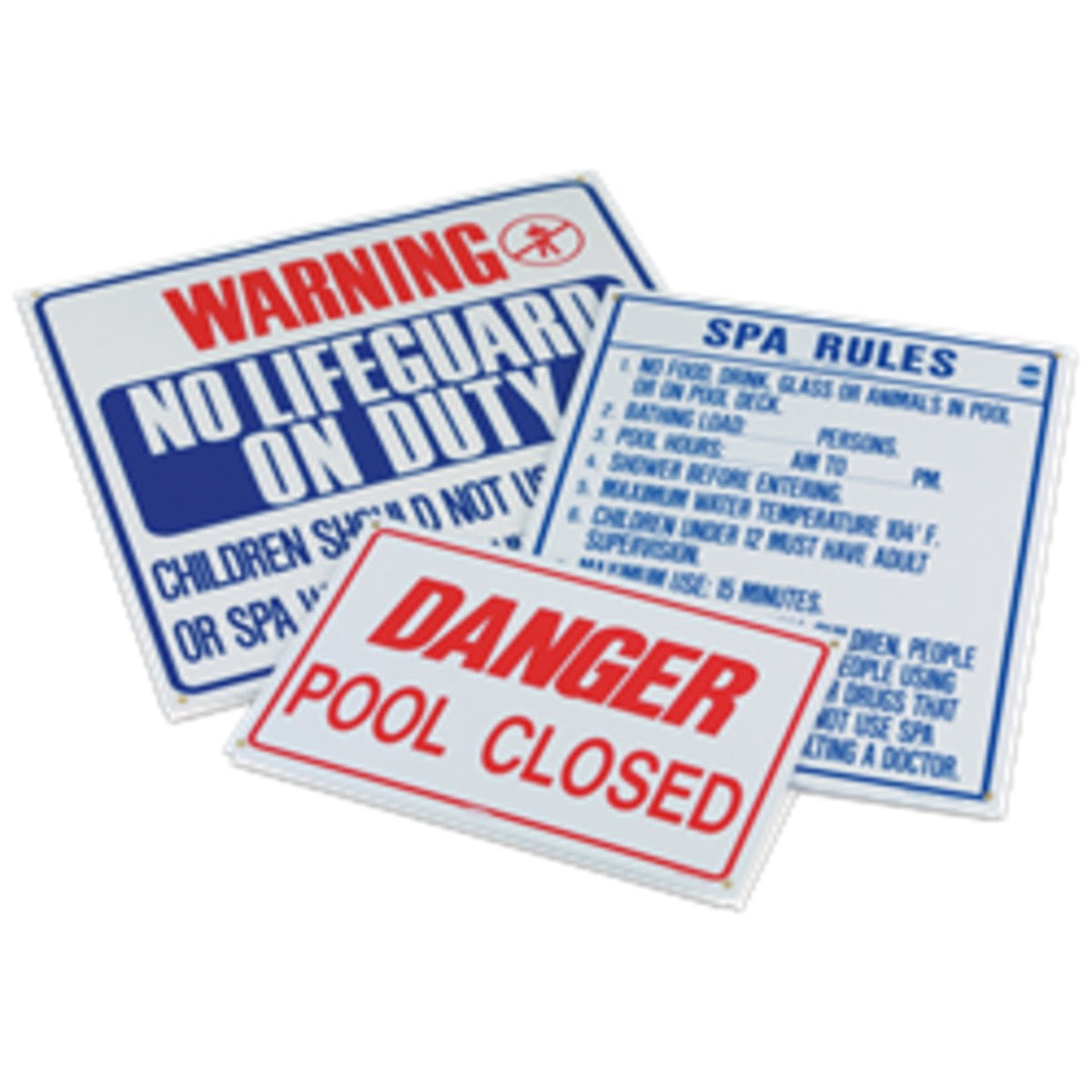 Pool Safety Sign | Rainbow Sign | No Glassware Heavy-Duty Sign | 9x12 | Two Color