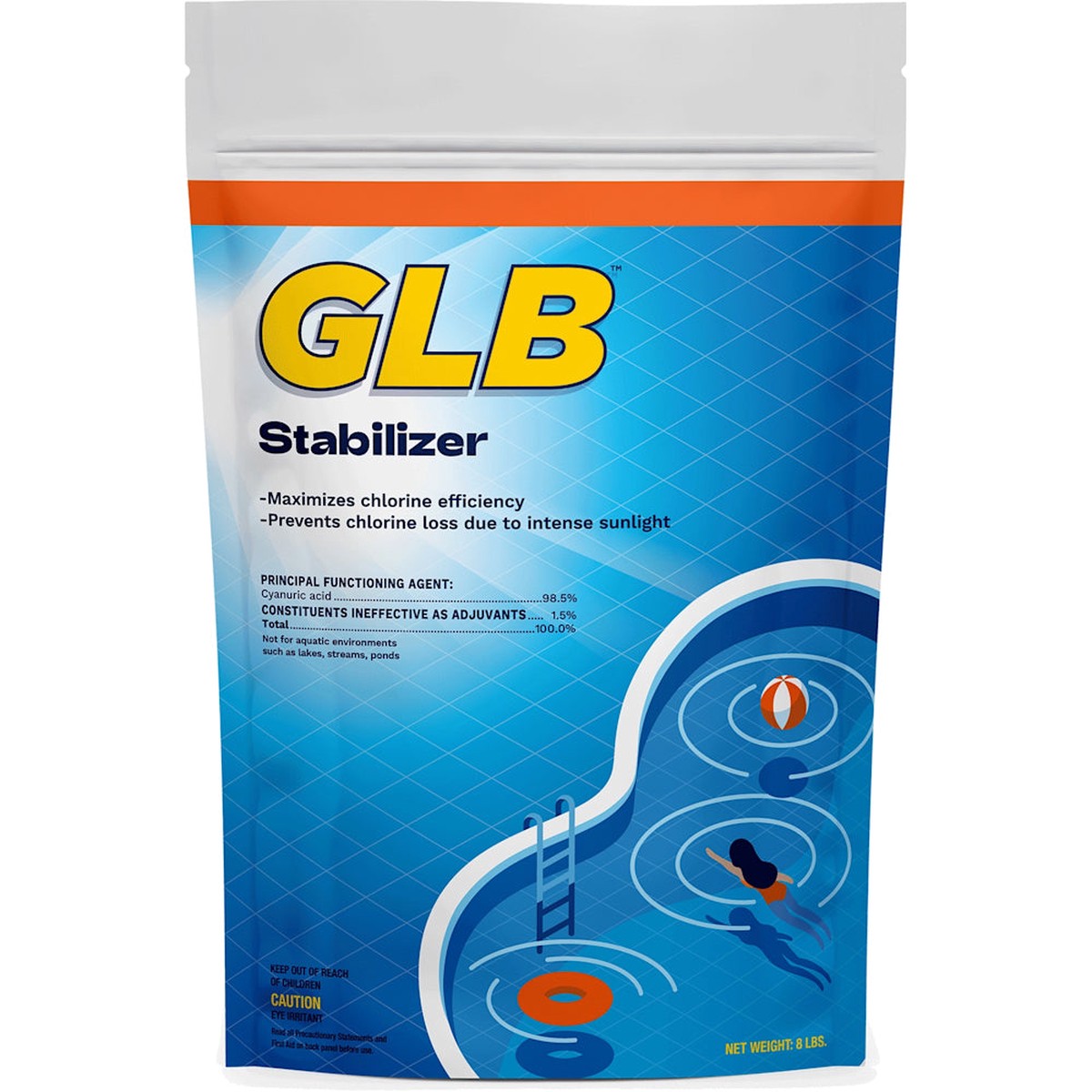 Pool Stabilizer For Outdoor Pools | Cyanuric Acid Stabilizer | 4 Pound Bag | GLB