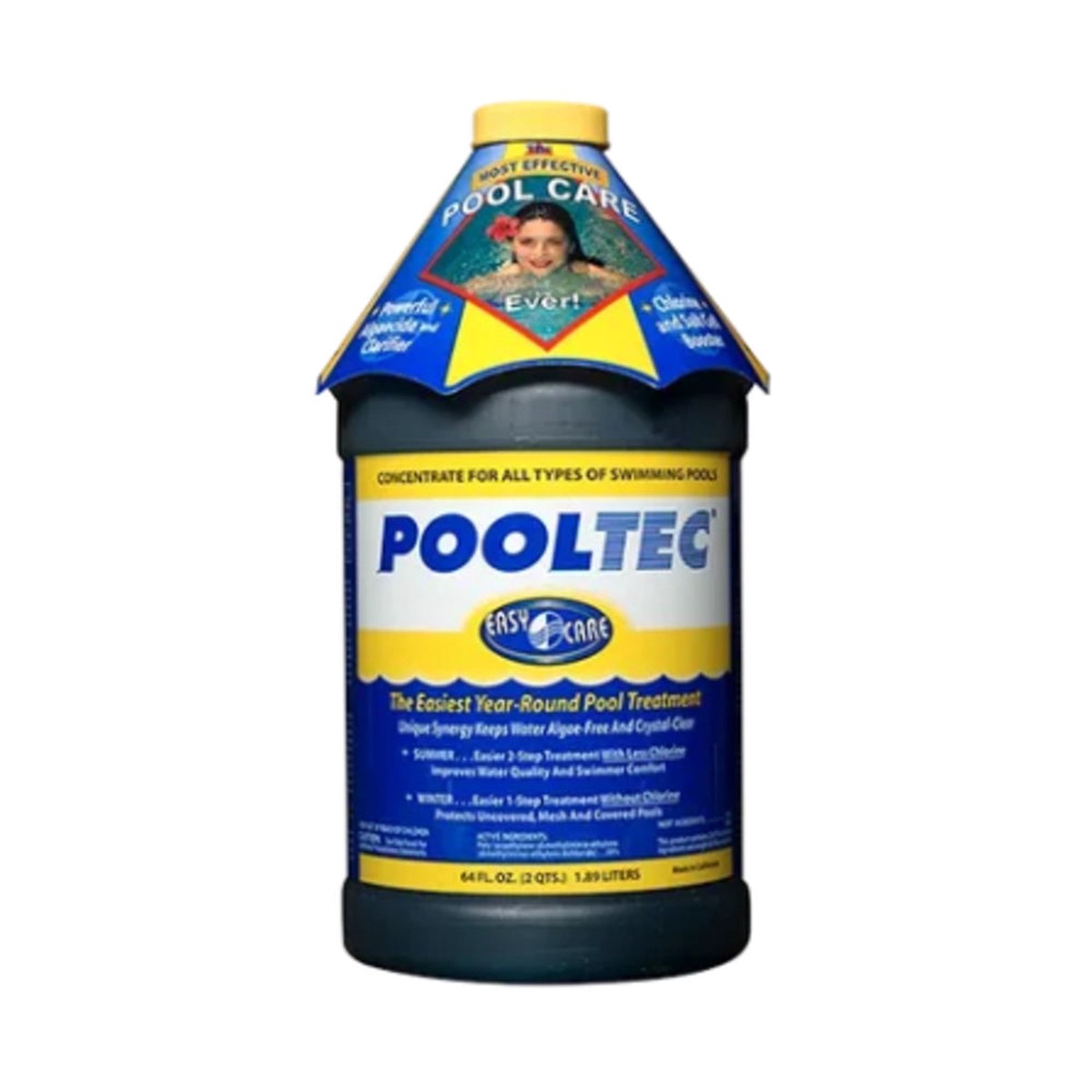 Pool Water Treatment | Non Electric Heavy Duty | 64 Fl Oz | 8 Bottles | Easy Care Pooltec