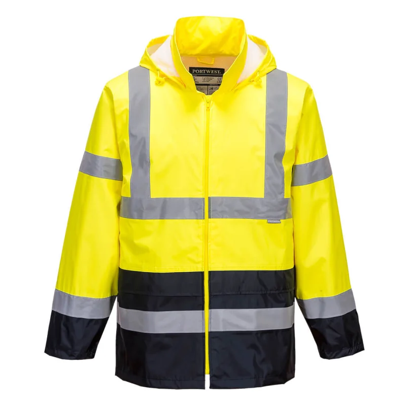 Portwest Contrast Classic Rain Jacket Yellow