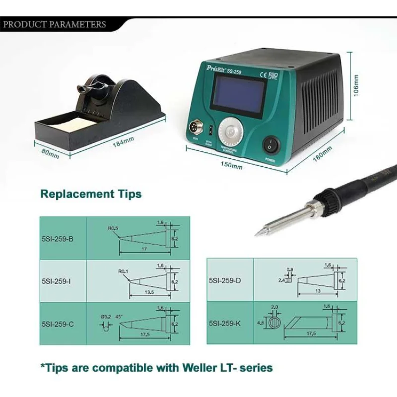 PROSKIT SOLDERING STATION SMART LCD 60W