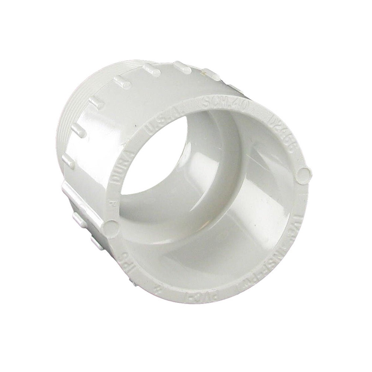 PVC Schedule 40 Adapter | AquaElite | 1-1/2 MPT To Slip | (Fits 1-1/2 Inch MPT To Slip)