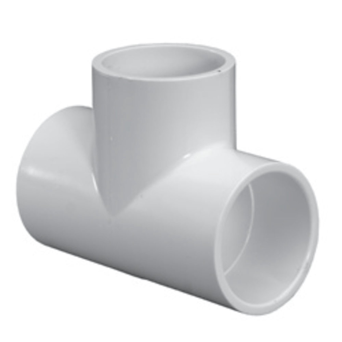 PVC Tee Fitting | AquaGuard | 3 Slip Schedule 40 | White | Heavy Duty