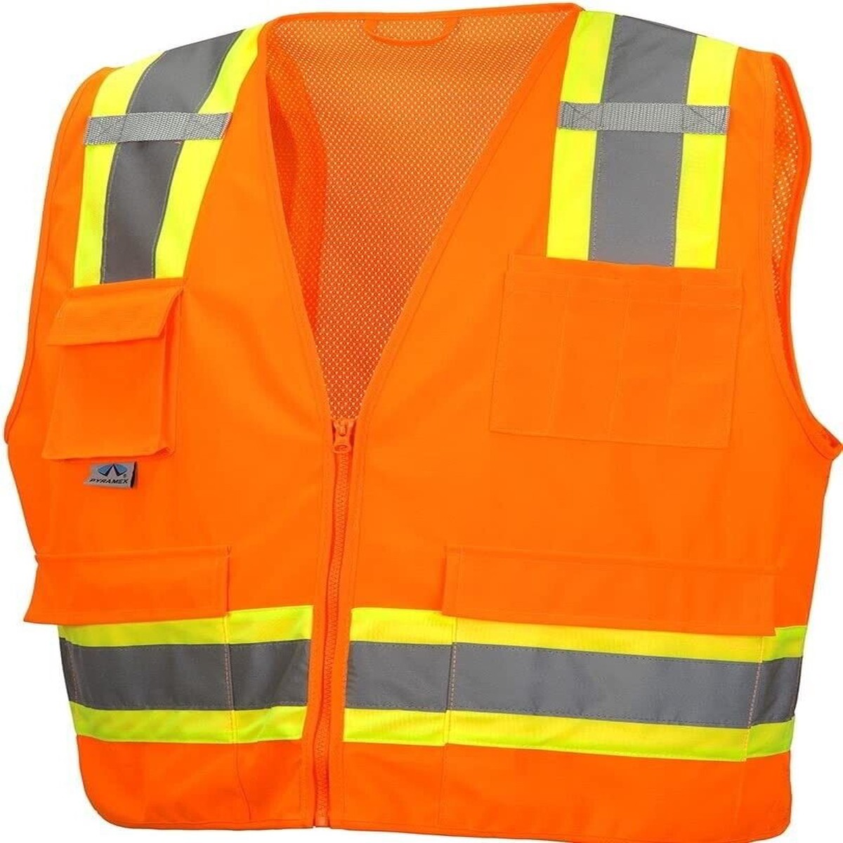 Pyramex Lumen X Class 2 Surveyor's Safety Vest with 8 Pockets