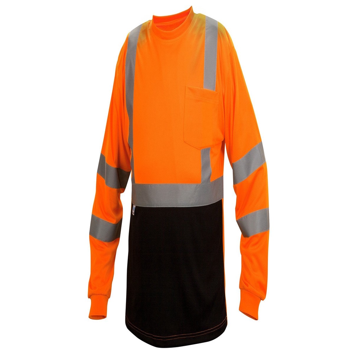 Pyramex Safety RLTS3120BX2 RLTS31B Series Class 3 Hi-Vis T-Shirt, Polyester, Orange