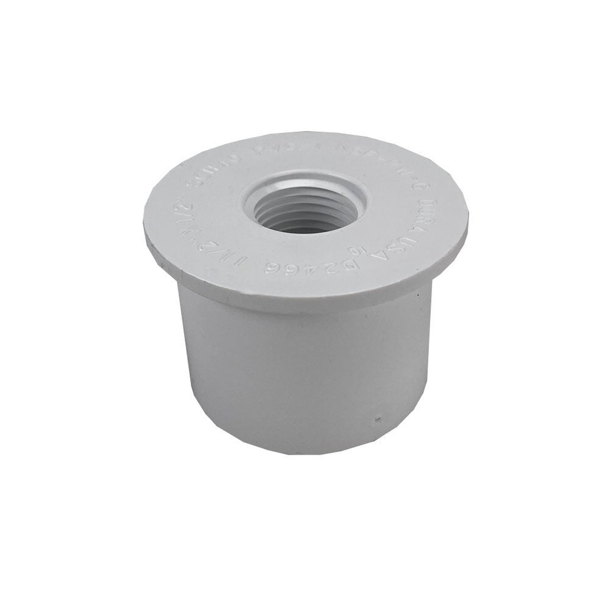 Reducing Bushing | AquaGuard | 1-1/2 Spigot to 1/2 FPT | PVC Schedule 40 | White