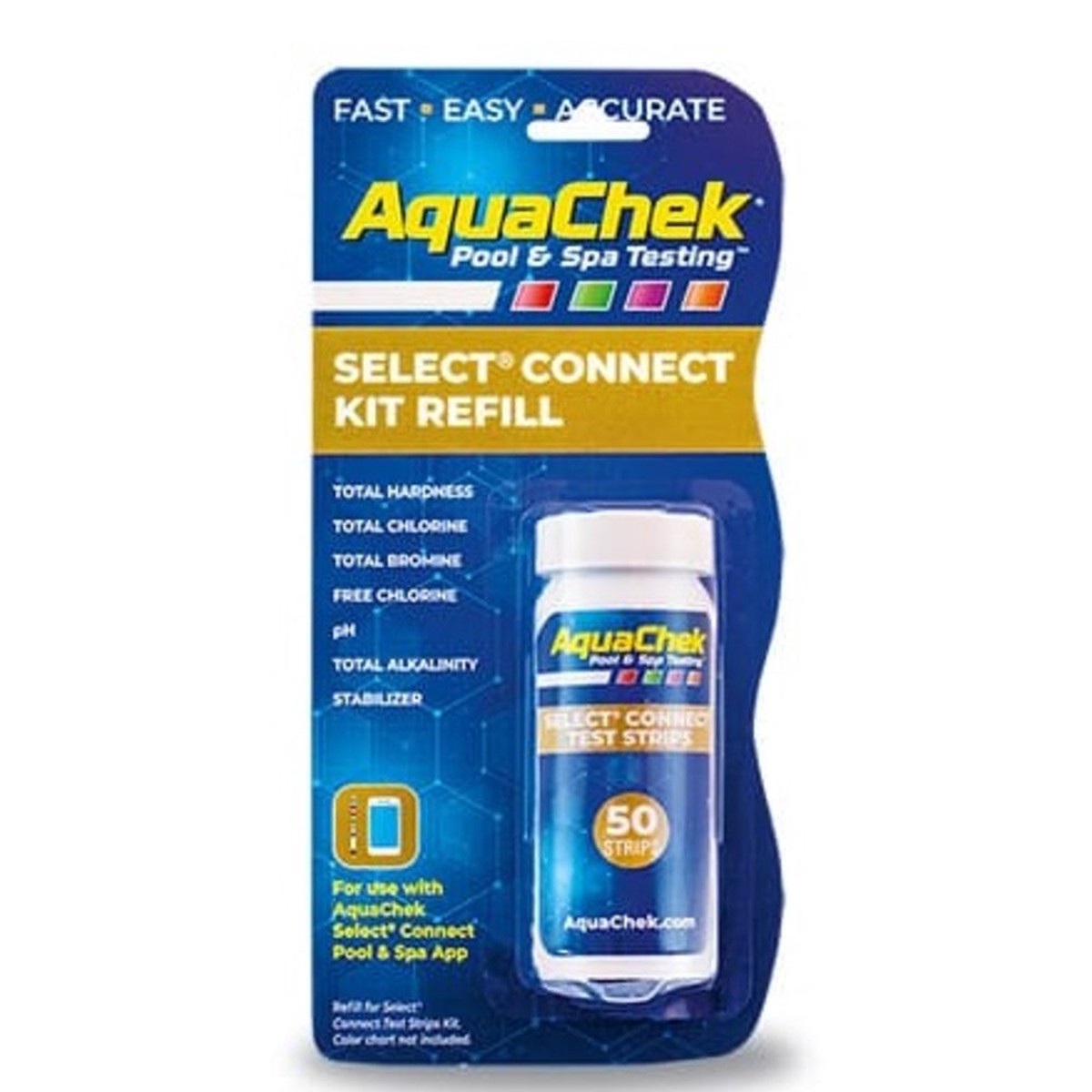 Refill Strips | Aquachek | Select Connect 7-In-1 Refill Strips | 50 Strips | Heavy Duty