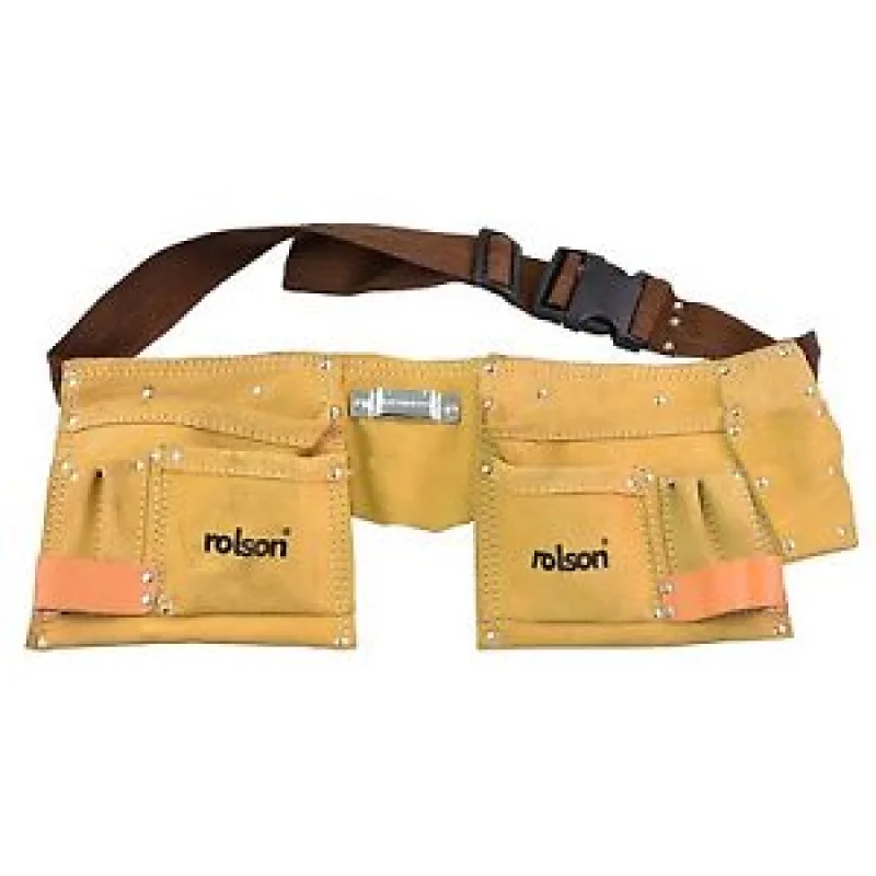 Rolson Double Leather Tool Pouch 12 Pockets