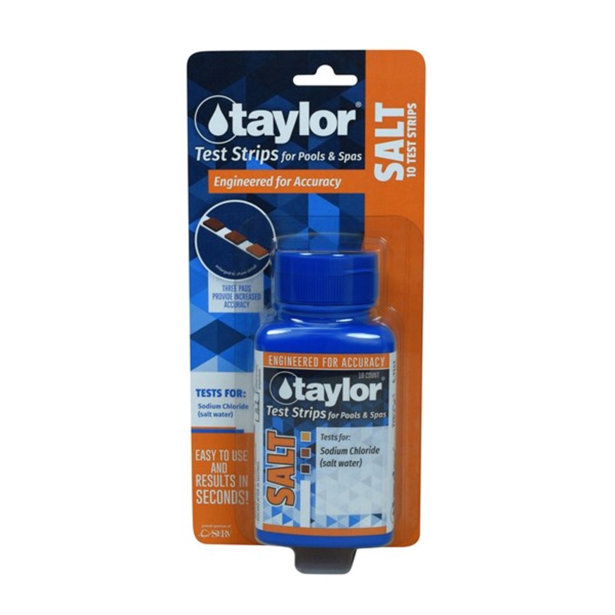 Salt Test Strips | Taylor | 10 Strips Per Bottle | DIY Pool Owner