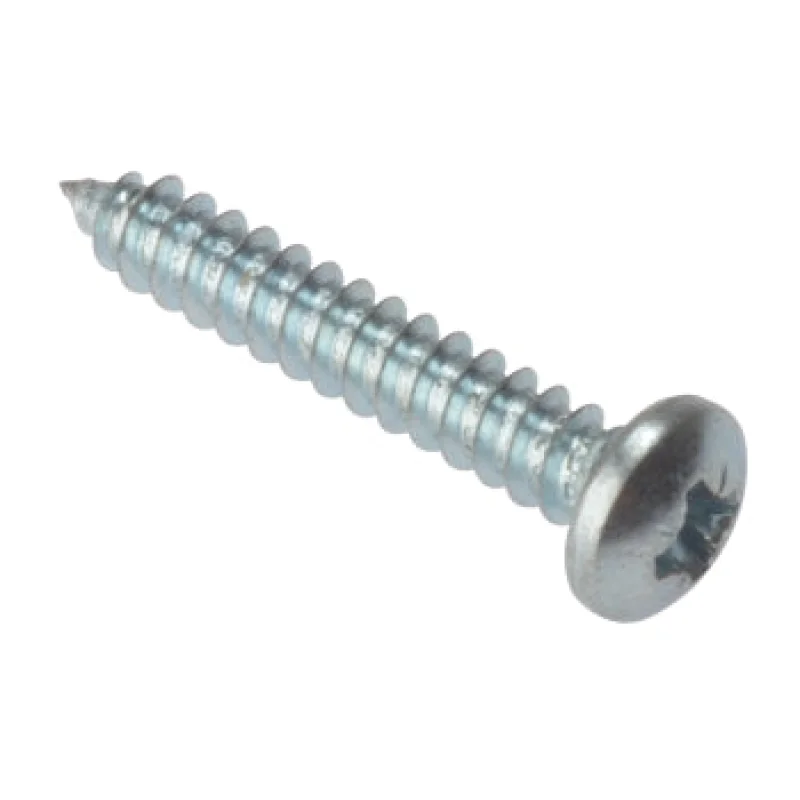 Self Tapper Pan Hd BZP 2.9mm Pack 100 Pozi Compatible (No. 4)