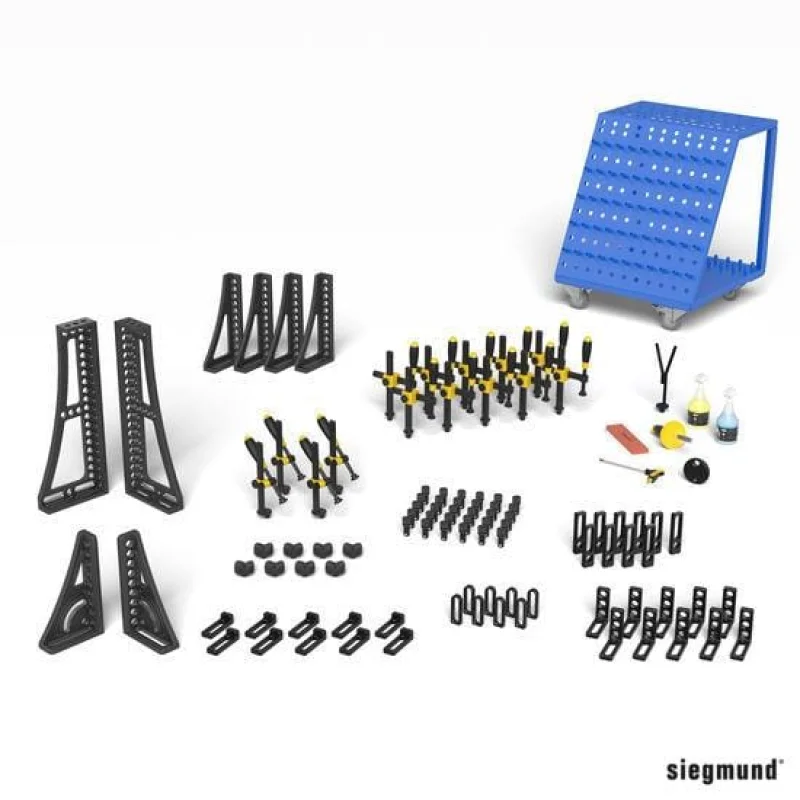 Set 4, 99 Piece Accessory Kit for Siegmund System 16 Welding Tables (4-163400)