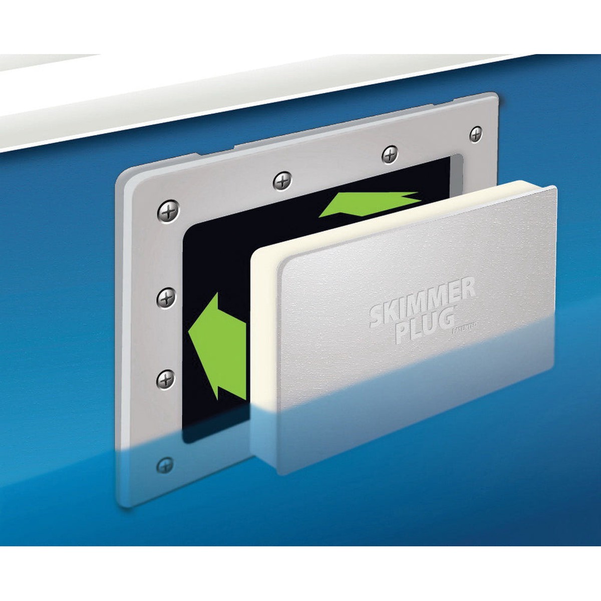 Skimmer Plug | SimPool | Standard NoPower Plastic | Debris Prevention | (Fits Hayward SP1084, SP1089, Square Skimmers)