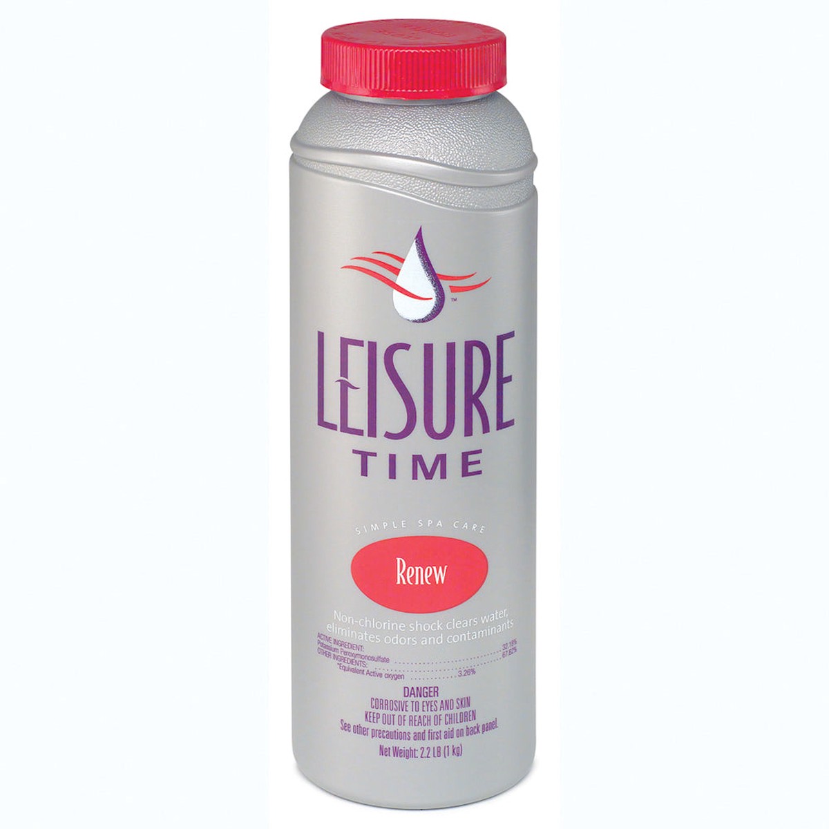 Spa Chemical | Leisure Time | Spa Renew Non-Chlorine Shock 2.2 lb | Fast-Acting | 1 Bottle