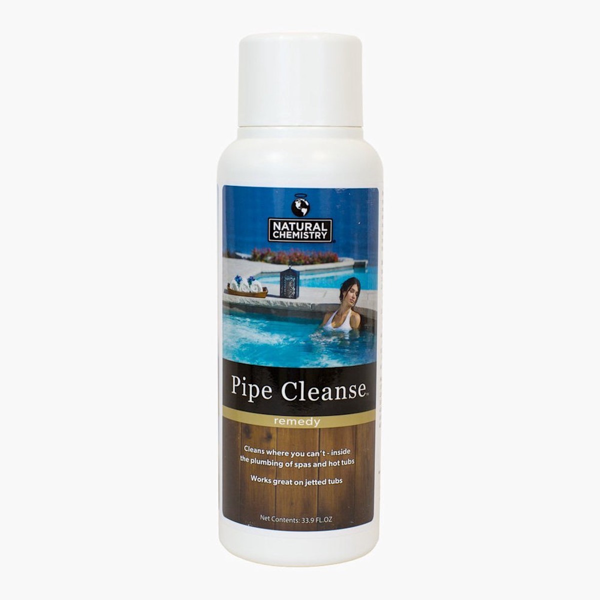 Spa Pipe Cleanse | Natural Chemistry | 14234NCM | 32 Oz | Spa Grade Liquid Heavy Duty