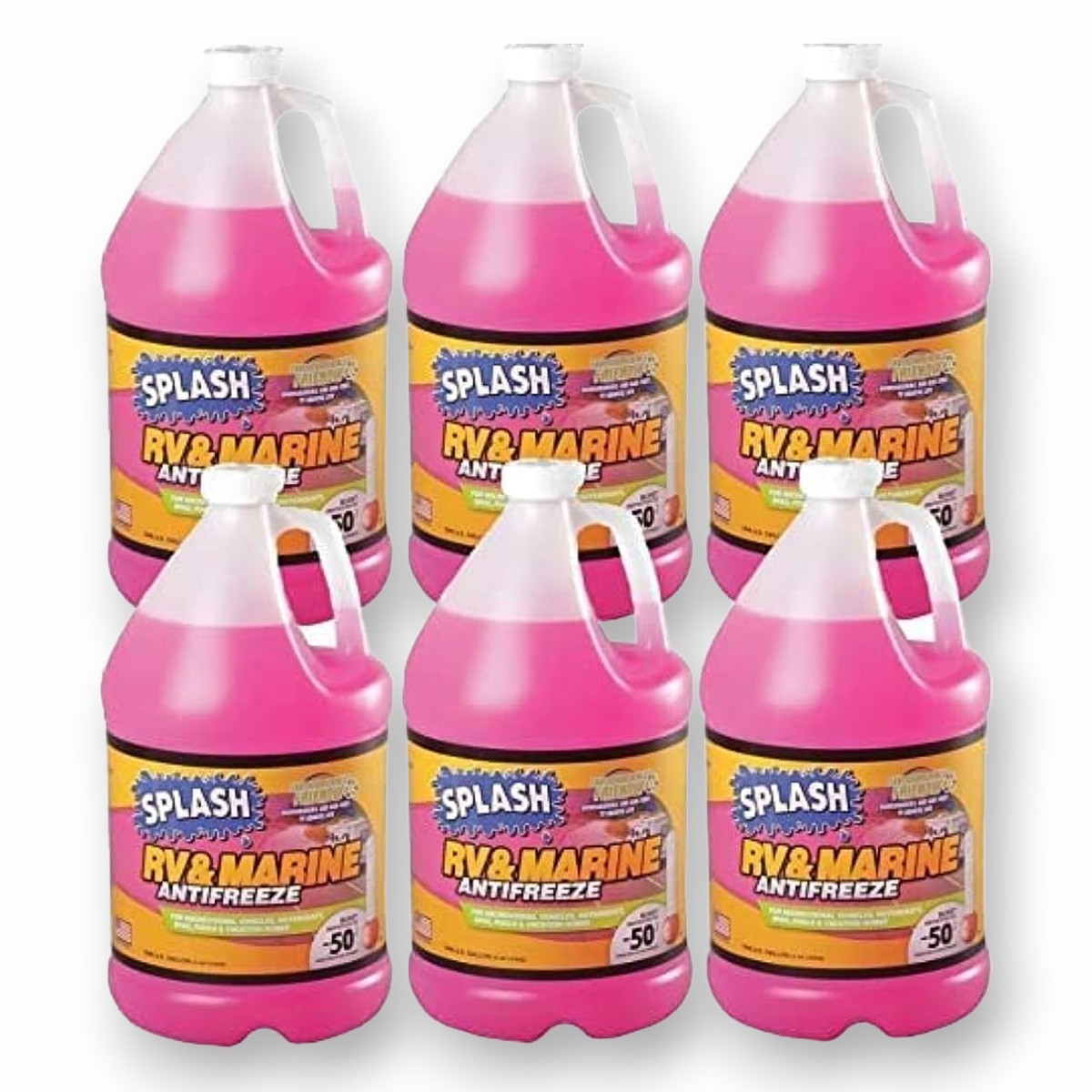 SPLASH RV & Marine Antifreeze | 6-Pack | 6 Gallon