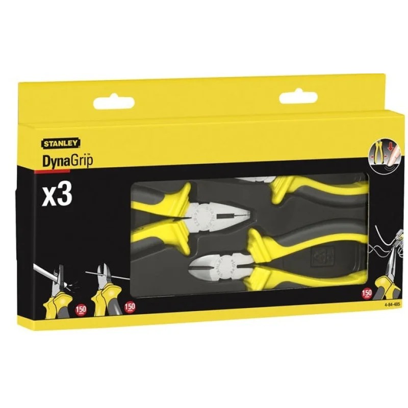 Stanley 3 Pc Dynagrip Plier Set