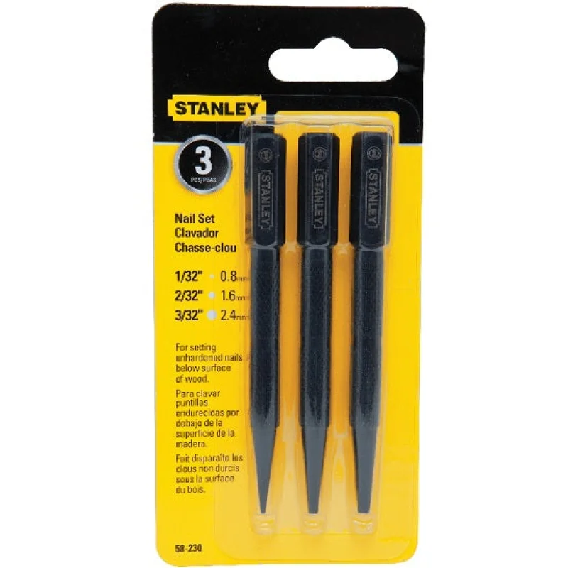 Stanley 3 Pc Punch Nail Set