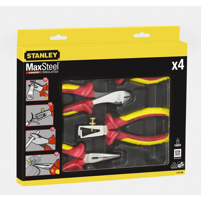 Stanley 4 pc Maxsteel VDE Pliers