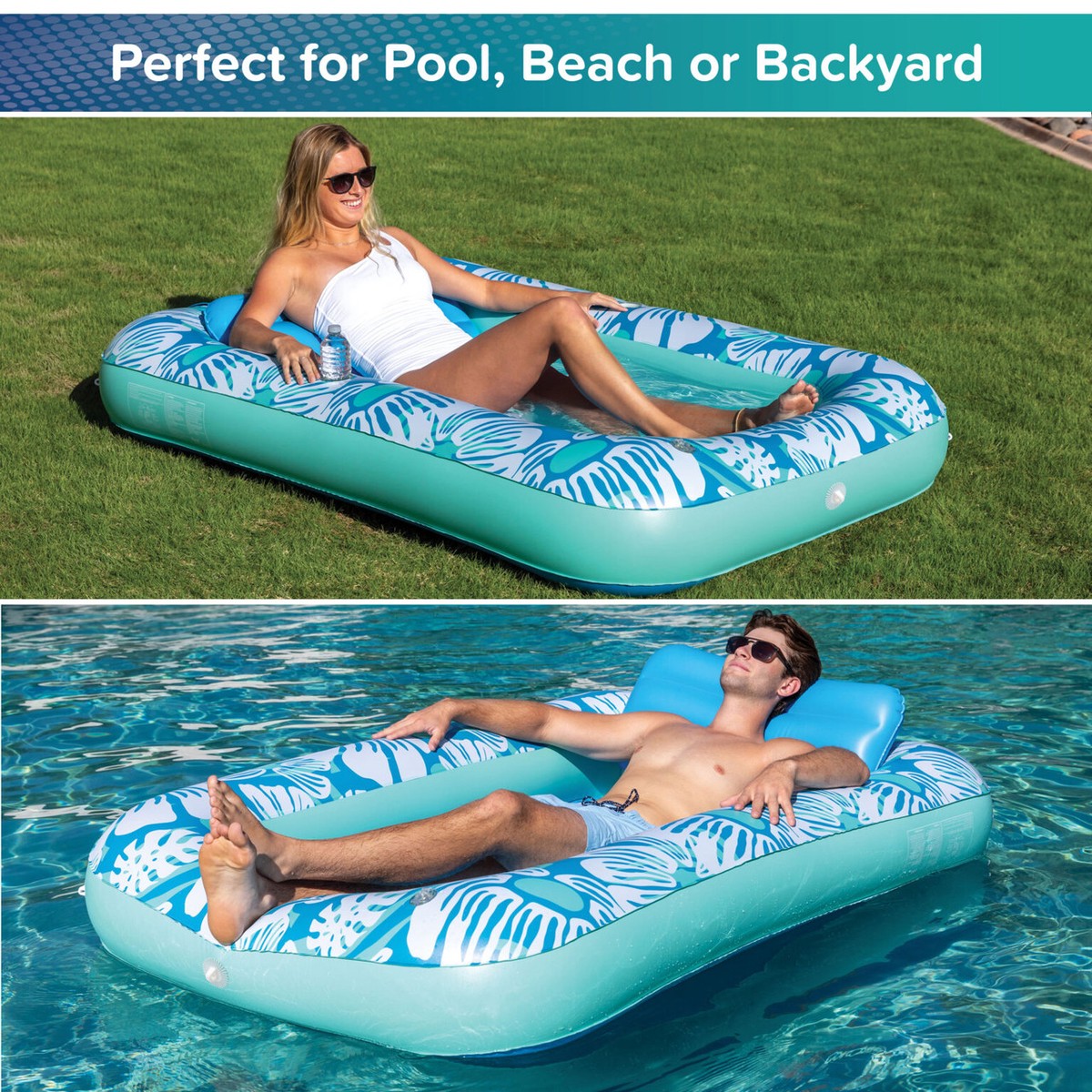 Sun Tan Lounge Lrg Blue