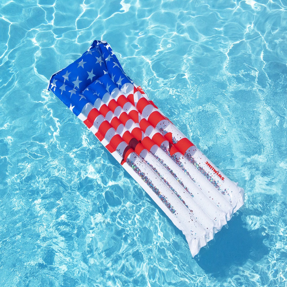 Swimline Americana Glitter Floating Mattress 75" | SWL-90-1347
