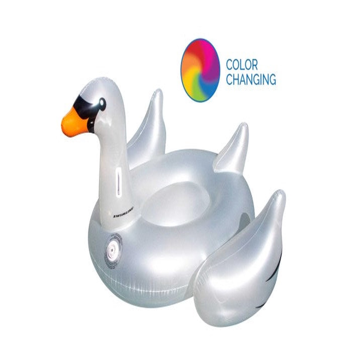 Swimline Giant LED Swan Ride-On Float 66" | SWL-90-0019