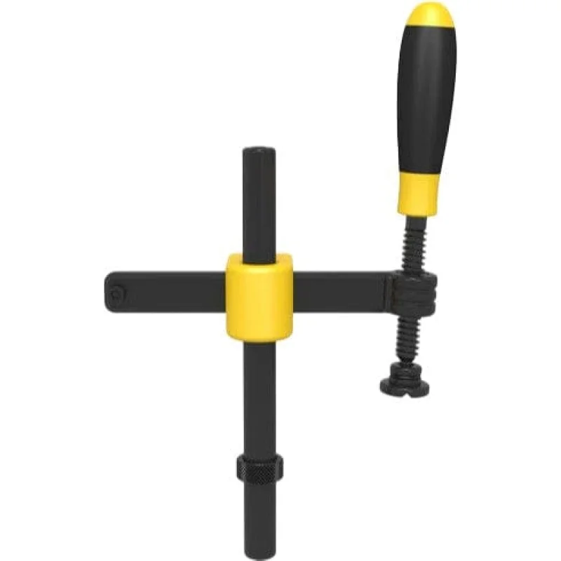 System 16 Screw Clamp with Round Pipe (Burnished) 2-160601