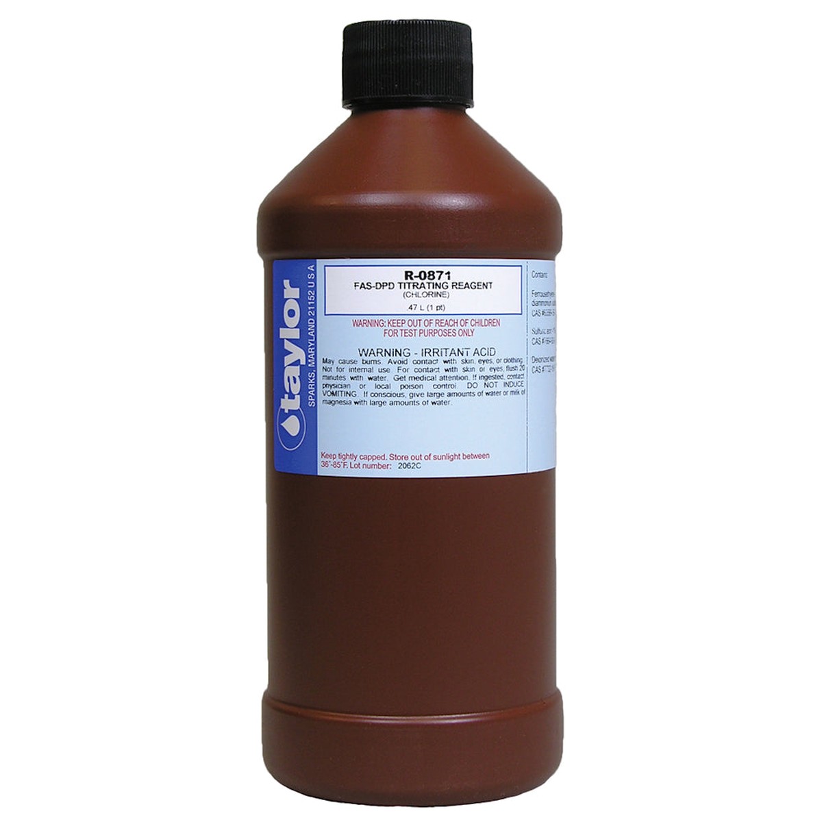 Titrating Reagent | Taylor | R-0871-E | 16 Oz | FAS-DPD Method