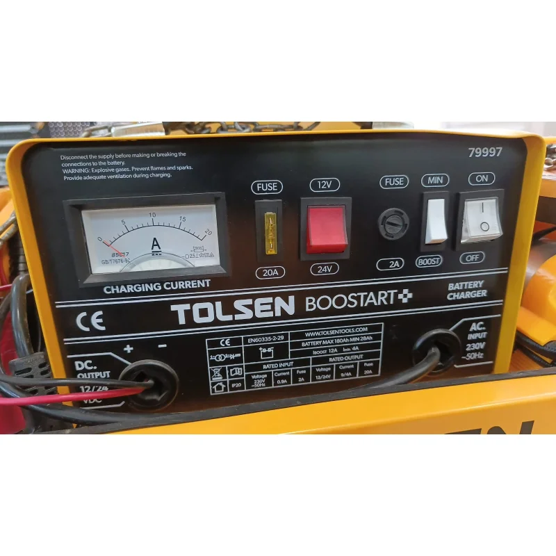 Tolsen Boostart+ 12V/24V Battery Charger 20A (79997)