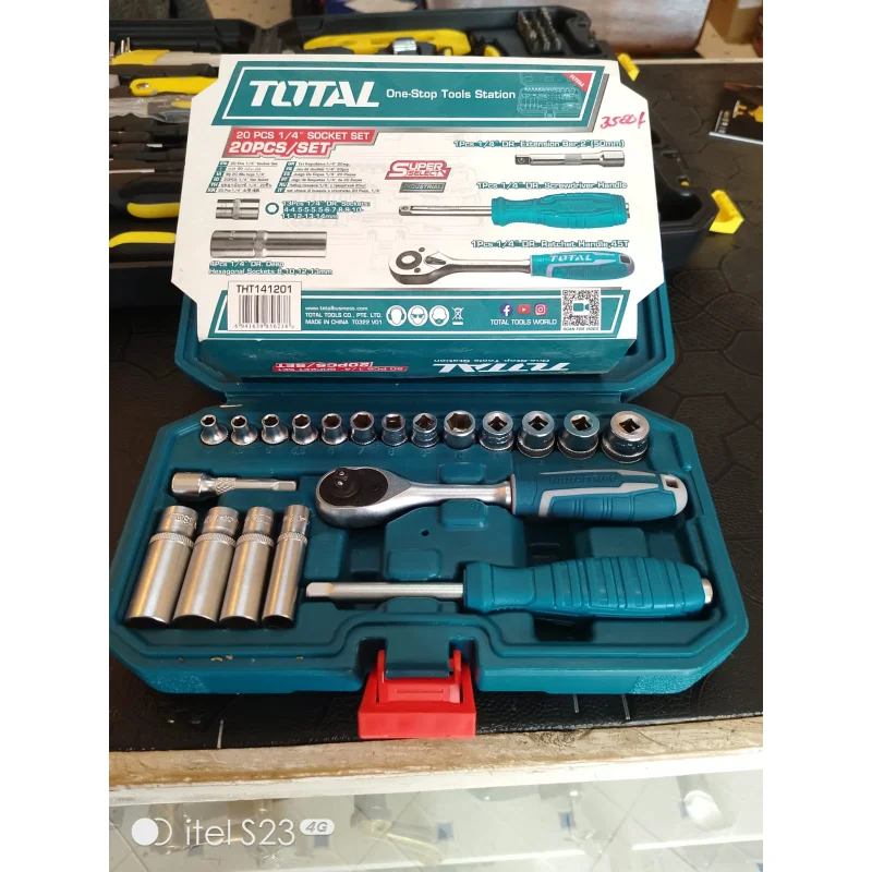 TOTAL 20PC 1/4” Socket Set THT141201