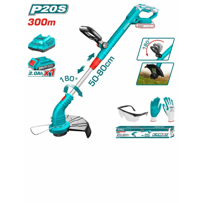 TOTAL TGTLI20301 Li-ion Grass Trimmer (Battery Powered)