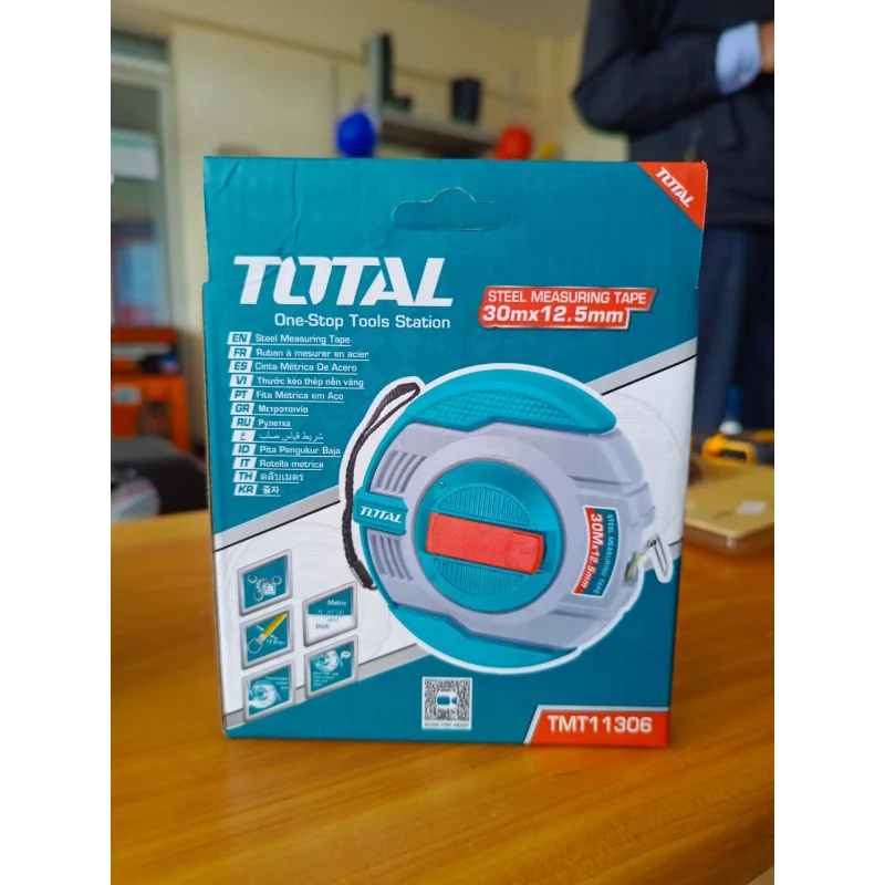 Total TMT11306 Steel Measuring Tape 30m x 12.5mm