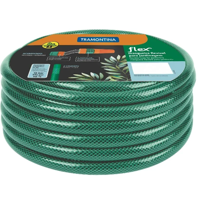 Tramontina garden hose with free connectors and sprayer