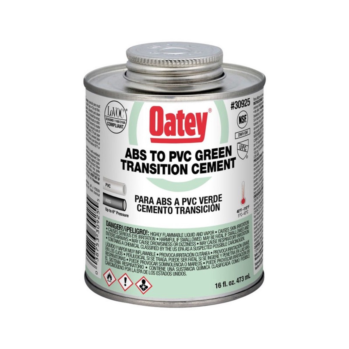 Transition Cement | Oatey | ABS To PVC Transition Cement | 16 Oz | Heavy Duty
