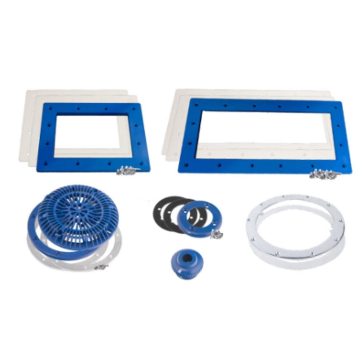 Vinyl Pool Faceplate Fitting Kit | AquaGuard | 25541-201-000 | Widemouth | Gray