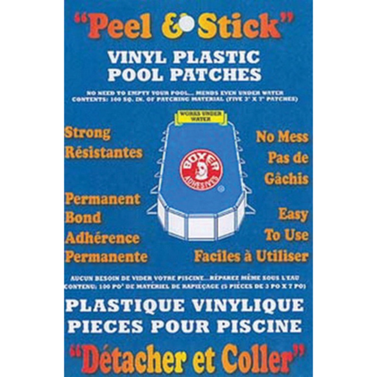 Vinyl Pool Patch | Boxer Adhesives | 10 | Heavy Duty Repair Patch | For Vinyl Liners