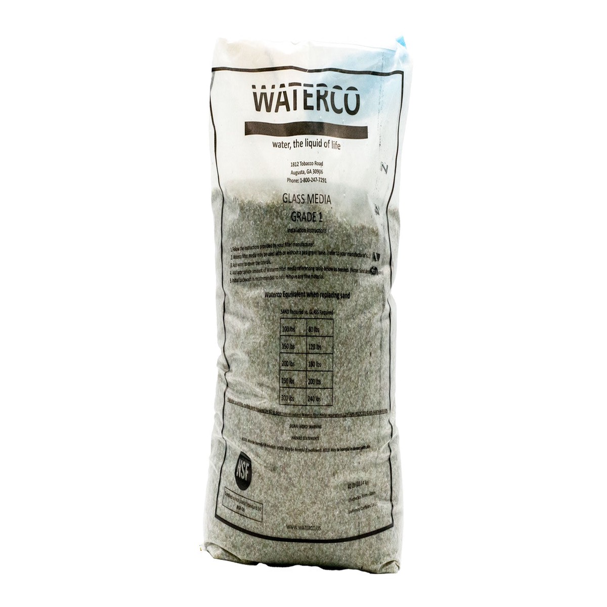 Waterco 40 lbs Crushed Glass Media | MISC-115