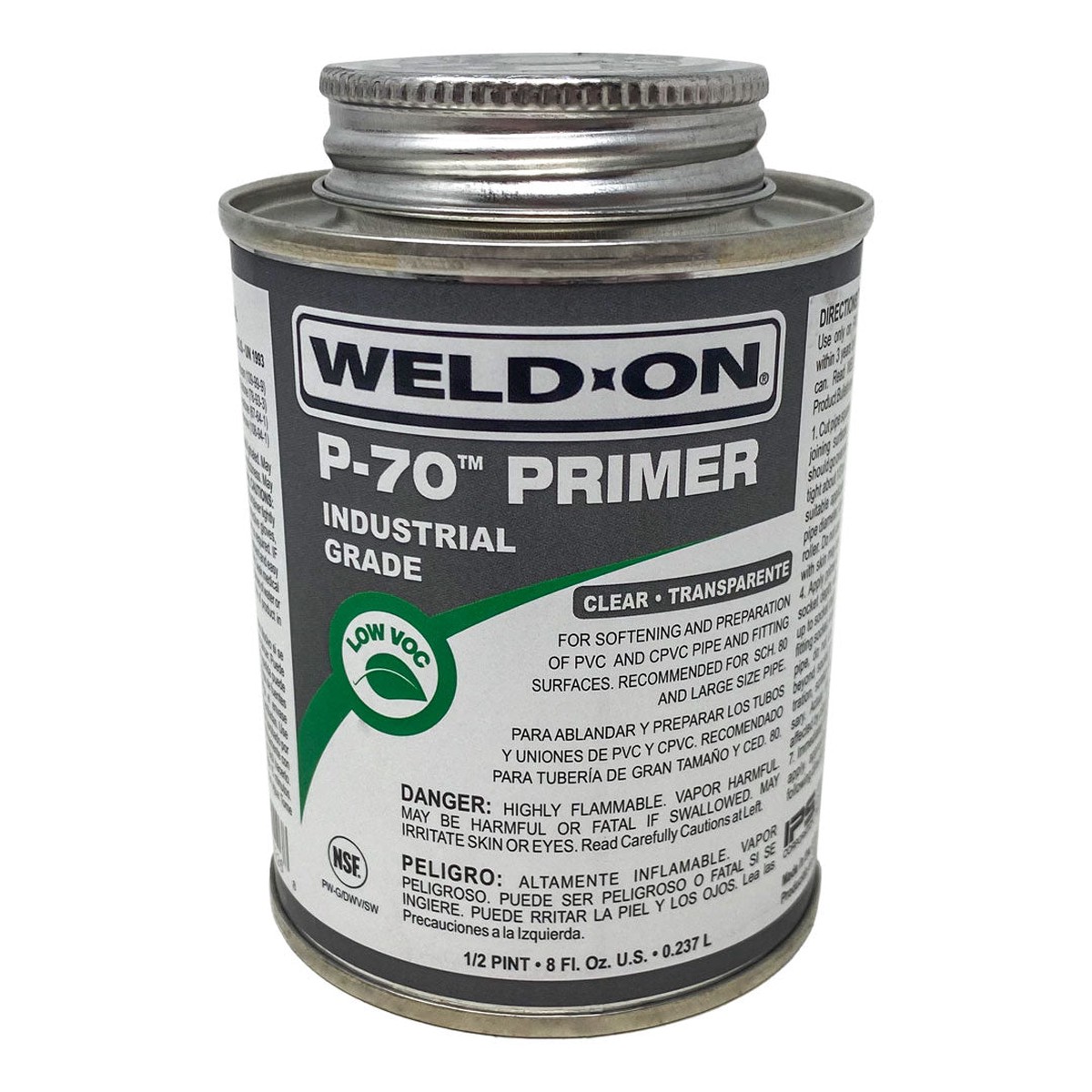 Weld-On P-70 Clear PVC Primer Half Pint | SKU 10226