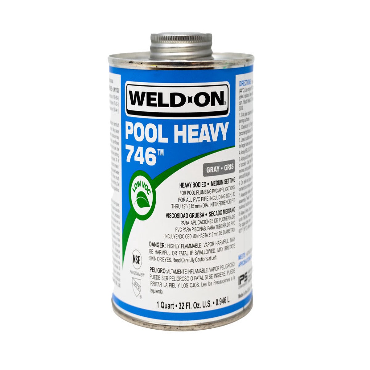 Weld-On Pool Heavy 746 Gray - Pool Adhesive - 1 Quart | 13567