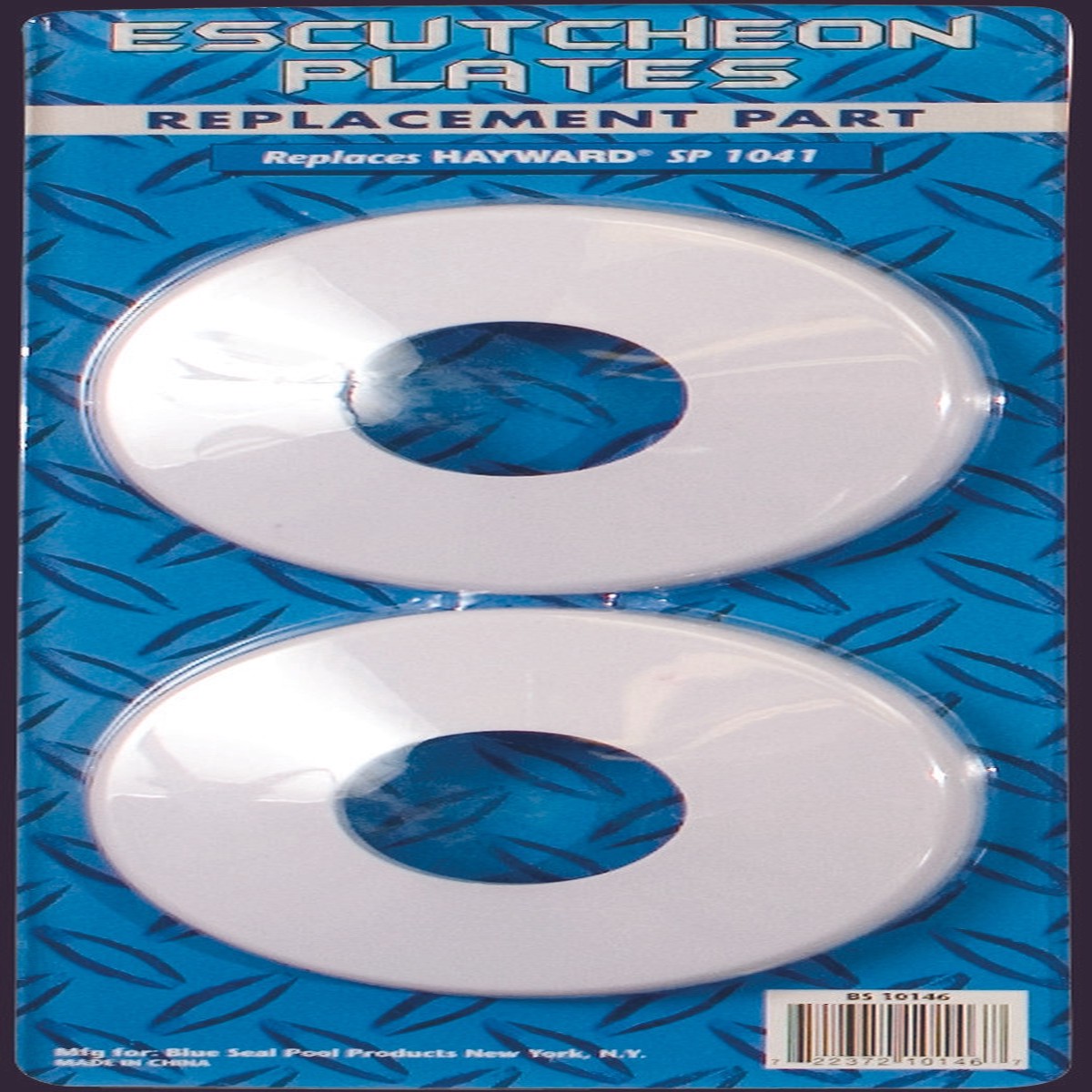 White Plastic Escutcheon Plates 2Pk